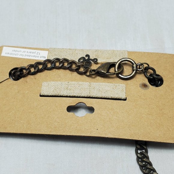 Gimmicks by BKE vintage necklace with  rope and chain  with medallion - Picture 11 of 11